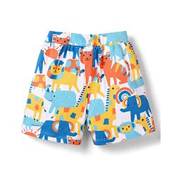 Babyhug Single Jersey Knit Mid Thigh Striped & Printed Shorts Pack of 3 - Multicolor