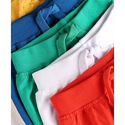 Babyhug 100% Cotton Single Jersey Knit Mid Thigh Printed Shorts Pack of 5 - Multicolor