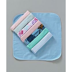 Babyhug Wash Clothes Plain & Printed Pack of 8 (Colour & Print May Vary)