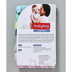 Babyhug Wash Clothes Plain & Printed Pack of 8 (Colour & Print May Vary)