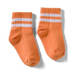 Cute Walk By Babyhug Knit Ankle Length Socks with Stripes Pack of 3 - Yellow Purple & Orange