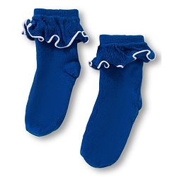Cute Walk By Babyhug Ankle Length Solid Color Socks with Frill Detailing Pack of 3 - Red Blue & Yellow