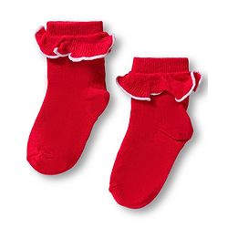 Cute Walk By Babyhug Ankle Length Solid Color Socks with Frill Detailing Pack of 3 - Red Blue & Yellow