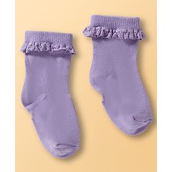 Cute Walk By Babyhug Ankle Length Solid Color Socks Pack of 3 - Multicolor