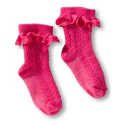 Cute Walk By Babyhug Ankle Length Socks with Cable Knit Design Pack of 3 - Pink Orange & Green