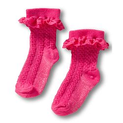 Cute Walk By Babyhug Ankle Length Socks with Cable Knit Design Pack of 3 - Pink Orange & Green