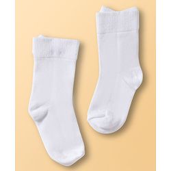 Cute Walk by Babyhug Ankle Length Solid Colour Socks with Bow Design Pack of 3 - Red White & Navy