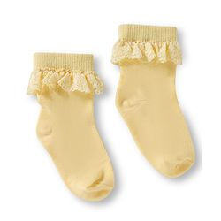Cute Walk By Babyhug Ankle Length Solid Color Socks with Lace Detailing Pack of 3 - Yellow Light Blue & Pink