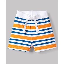 Babyhug Single Jersey Knit Mid Thigh Striped & Printed Shorts Pack of 3 - Multicolor