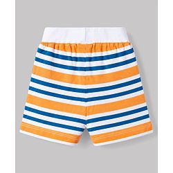Babyhug Single Jersey Knit Mid Thigh Striped & Printed Shorts Pack of 3 - Multicolor