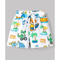Babyhug Single Jersey Knit Mid Thigh Striped & Printed Shorts Pack of 3 - Multicolor