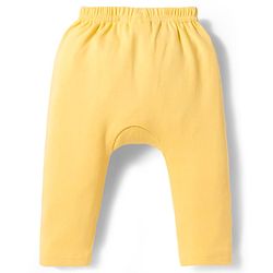 Babyhug Interlock Knit Full Length Diaper Leggings with Floral & Polka Dot Print Pack of 3 - Yellow Pink & Purple
