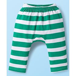 Babyhug Interlock Knit Full Length Diaper Leggings with Musical Print & Stripes Pack of 3 - Multicolor