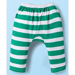 Babyhug Interlock Knit Full Length Diaper Leggings with Musical Print & Stripes Pack of 3 - Multicolor