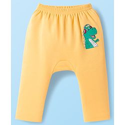 Babyhug Interlock Knit Full Length Diaper Leggings with Musical Print & Stripes Pack of 3 - Multicolor