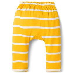 Babyhug Interlock Knit Full Length Diaper Leggings with Animal Print & Stripes Pack of 3 - Multicolor