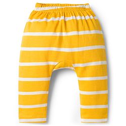 Babyhug Interlock Knit Full Length Diaper Leggings with Animal Print & Stripes Pack of 3 - Multicolor