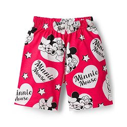 Babyhug Disney 100% Cotton Knit Half Sleeves Co-Ords T-Shirt & Shorts Night Suit With Minnie Mouse Print - Red