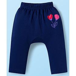Babyhug Interlock Knit Full Length Diaper Leggings With Polka Dot Print Pack Of 3 - Red White & Navy Blue