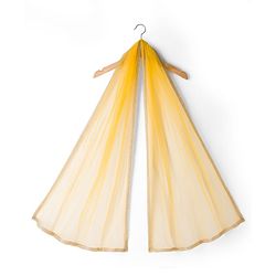 Babyhug Woven Sleeveless Chanderi Printed Lehenga Choli Set With Floral Embroidery & Dupatta - Yellow