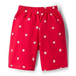Babyhug Disney Single Jersey Knit Half Sleeves Shorts Night Suit With Chip N Dale Graphics - Red