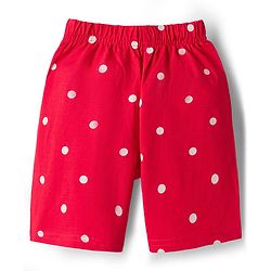 Babyhug Disney Single Jersey Knit Half Sleeves Shorts Night Suit With Chip N Dale Graphics - Red