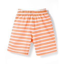 Babyhug Disney Single Jersey Knit Half Sleeves T-Shirts & Shorts Night Suit with Winnie & Friends Graphics Pack of 2 - Red & Orange