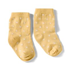Cute Walk By Babyhug Knit Ankle Length Antibacterial Socks with Polka Dot Design Pack of 3 - Yellow Pink & Purple