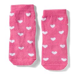 Cute Walk By Babyhug Knit Ankle Length Antibacterial Socks with Floral & Heart Design Pack of 3 - Light & Dark Pink