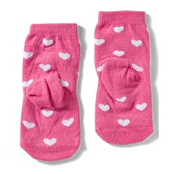 Cute Walk By Babyhug Knit Ankle Length Antibacterial Socks with Floral & Heart Design Pack of 3 - Light & Dark Pink