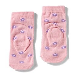 Cute Walk By Babyhug Knit Ankle Length Antibacterial Socks with Floral & Heart Design Pack of 3 - Light & Dark Pink