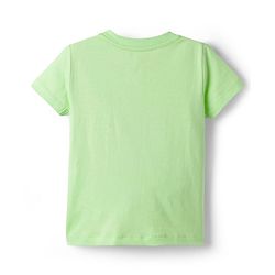 Babyhug Disney Single Jersey Knit Half Sleeves Short Night Suit With Disney Princess Else & Anna Graphics - Lime Green