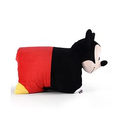 Babyhug Disney Mickey Mouse Convertible Plush Pillow| 2-in-1 Foldable Soft Toy & Cushion| Ultra-Soft Cuddle Buddy for Sleep & Play| Travel Friendly| Kids Nursery  & Car Decor| 0+ Months| BIS Certified