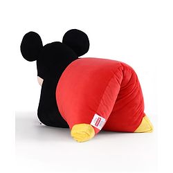 Babyhug Disney Mickey Mouse Convertible Plush Pillow| 2-in-1 Foldable Soft Toy & Cushion| Ultra-Soft Cuddle Buddy for Sleep & Play| Travel Friendly| Kids Nursery  & Car Decor| 0+ Months| BIS Certified