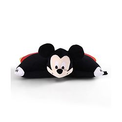 Babyhug Disney Mickey Mouse Convertible Plush Pillow| 2-in-1 Foldable Soft Toy & Cushion| Ultra-Soft Cuddle Buddy for Sleep & Play| Travel Friendly| Kids Nursery  & Car Decor| 0+ Months| BIS Certified