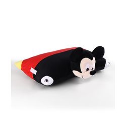 Babyhug Disney Mickey Mouse Convertible Plush Pillow| 2-in-1 Foldable Soft Toy & Cushion| Ultra-Soft Cuddle Buddy for Sleep & Play| Travel Friendly| Kids Nursery  & Car Decor| 0+ Months| BIS Certified