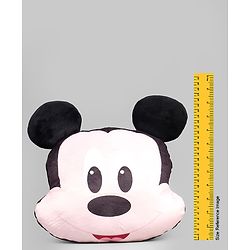 Babyhug Disney Mickey Mouse Shape Pillow - 14 Inch| Soft & Comfortable Kids Cushion| Cute Cartoon Character Design| Decorative Pillow for Kids Room| Lightweight & Travel Friendly| Sleeping Pillow
