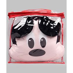 Babyhug Disney Mickey Mouse Shape Pillow - 14 Inch| Soft & Comfortable Kids Cushion| Cute Cartoon Character Design| Decorative Pillow for Kids Room| Lightweight & Travel Friendly| Sleeping Pillow