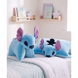 Babyhug Disney Stitch Convertible Plush Pillow| 2-in-1 Foldable Soft Toy & Cushion| Ultra-Soft Cuddle Buddy for Sleep & Play| Travel Friendly| Kids Nursery  & Car Decor| 0+ Months| BIS Certified