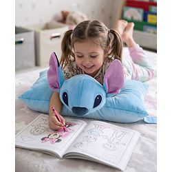 Babyhug Disney Stitch Convertible Plush Pillow| 2-in-1 Foldable Soft Toy & Cushion| Ultra-Soft Cuddle Buddy for Sleep & Play| Travel Friendly| Kids Nursery  & Car Decor| 0+ Months| BIS Certified