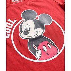 Babyhug Disney 100% Cotton Knit Half Sleeves T-Shirt & Shorts Night Suits With Micky Mouse Graphic Pack Of 2 - Multicolour