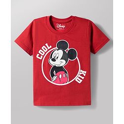 Babyhug Disney 100% Cotton Knit Half Sleeves T-Shirt & Shorts Night Suits With Micky Mouse Graphic Pack Of 2 - Multicolour