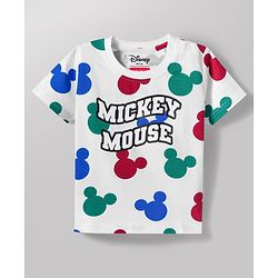 Babyhug Disney 100% Cotton Knit Half Sleeves T-Shirt & Shorts Night Suits With Micky Mouse Graphic Pack Of 2 - Multicolour