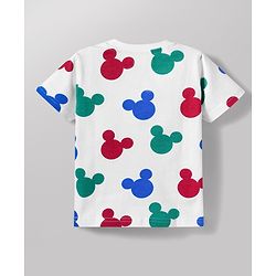 Babyhug Disney 100% Cotton Knit Half Sleeves T-Shirt & Shorts Night Suits With Micky Mouse Graphic Pack Of 2 - Multicolour