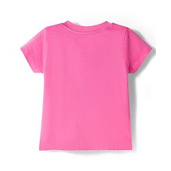 Babyhug Disney Single Jersey Knit Half Sleeves Shorts Night Suit With Minnie Mouse Graphics - Pink