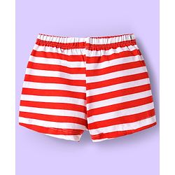 Babyhug 100% Cotton Knit Trunks With Stripes & Teddy Bear Print Pack of 3 - Multicolor