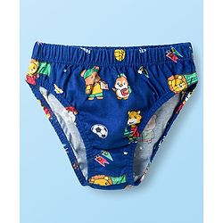 Babyhug 100% Cotton Knit Printed Briefs Pack of 3 - Multicolor