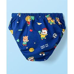Babyhug 100% Cotton Knit Printed Briefs Pack of 3 - Multicolor