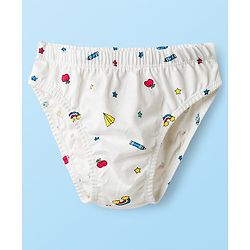 Babyhug 100% Cotton Knit Printed Briefs Pack of 3 - Multicolor