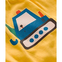 Babyhug 100% Cotton Construction Vehicles Printed & Striped Briefs Pack Of 3 - Mutlicolour
